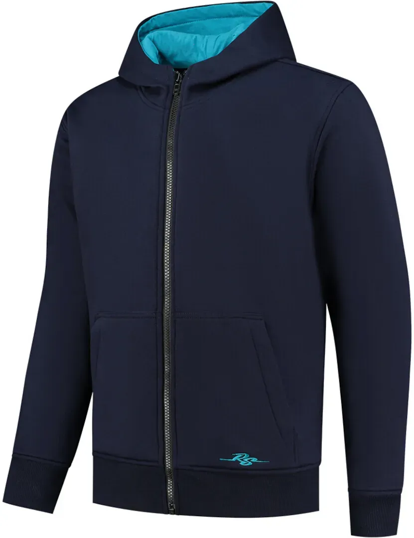 Rusty Stitches Peter Motorfiets hoodie met rits, blauw, S