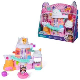 Spin Master Gabby’s Dollhouse: Der Film – Zuckerguss-Gebirge Spielset, 12-teiliges Spielset mit Gabby Figur, Leopold & Puppenhaus-Zubehör, für Kinder ab 3 Jahren