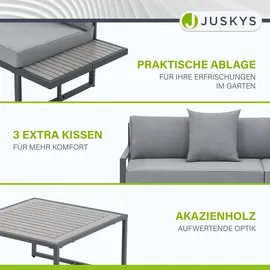 Juskys St. Tropez Lounge-Set Dunkelgrau
