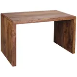 KADIMA DESIGN Schreibtisch BOHA Massiv-Holz Sheesham Computertisch 120 cm breit Echtholz Design Ablage Büro-Tisch