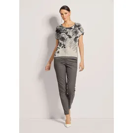 Madeleine Kurzarm Druckshirt mit Rundhals", in graumelange multicolor), | Gr.: 40,
