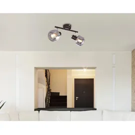 GLOBO Pallo 2X E14 Strahler Metall/Glas bronze