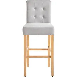 Beliani Set mit 2 Barstühlen MADISON Grau