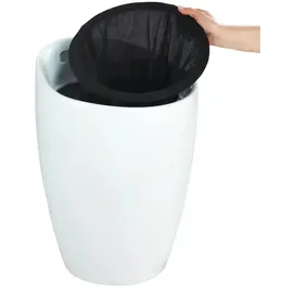 Wenko Badhocker mit Wäschesammler Candy 20 l weiß