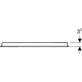Geberit Option Basic Square Lichtspiegel, Beleuchtung oben, 502805001,
