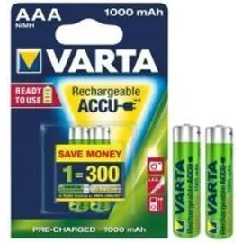Varta Rechargeable Accu AAA Ready2Use NiMH 1000 mAh R03-AAA-Micro HR03 2