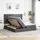 vidaXL Bett mit LED-Lichtleisten Dunkelgrau 180 x 200 cm Stoff