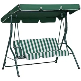 Beliani Chaplin Grün/Weiss 3-Sitzer