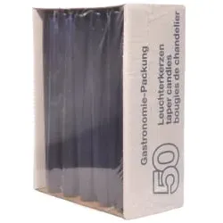 Leuchterkerze dunkelblau AG-302 , 1 Packung = 50 Stück