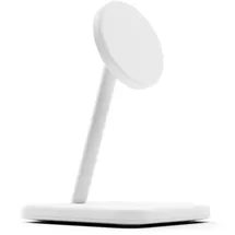 Twelve South HiRise 2 Deluxe 2-in-1 Charging Stand White Qi2-Ladehalterung zum kabellosen Aufladen, Verstellbarer Neigungswinkel, Aluminium-Ständer mi