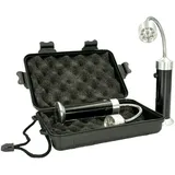 Intirilife 2x Grillleuchte Magnetisch LED aus Aluminium-Legierung in Schwarz - Silber - 25 x 3.8 cm