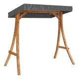 vidaXL Schaukelgestell mit Dach Anthrazit Bugholz mit Teak-Finish