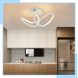 GBLY Deckenleuchte Schlafzimmer Deckenlampe Wohnzimmer: Modern Weiß 12W Design 3000K Warmweiß Küchenlampe Innen Deckenbeleuchtung LED