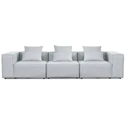 HOME DELUXE Sofa VERONA - Farbe: Hellgrau, Ausführung: M