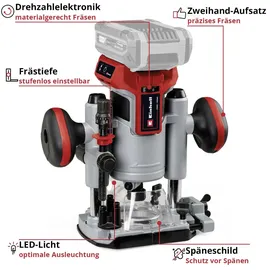 Einhell Professional Akku-Ober-/Kantenfräse TP-RO 18 Set Li BL Solo