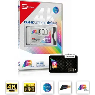 DIGIQuest TiVuSat 4K UHD Black Card & 4K Ultra HD SmartCam, Schwarz (Karte aktiviert) - Schwarz