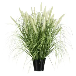 Kunstpflanze Pennisetum I Grün inkl. Topf