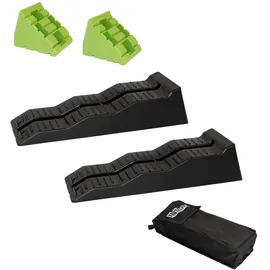 Trutzholm 2 x Auffahrkeil mit extra Blocker 5T 56 x 20 x 13 cm Kunststoff Stufenkeil 3 Stufen Ausgleichskeil