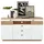 Lomadox Sideboard Fallon 175 cm Weiß mit Eiche