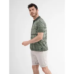 Poloshirt *Floral Lines* - Chilled Olive - S