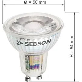 sebson 4x LED Lampen GU10 5W warmweiss RA95 flimmerfrei 230V LED Leuchtmittel SEBSON