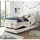 Lomadox Boxspringbett Jugendbett in 120x200 cm MANAUS-09, in der Farbe Ivory creme, Taschenfederkern-Matratze, elektrisch verstellbar