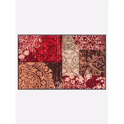 Fußmatte Gr. 3, rot (bordeaux, gemustert), H:7mm, Polyamid, Kunstfaser, Teppiche