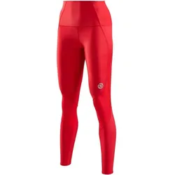 SKINS Damen Tight Lauftights S3 Skyscraper, Rot, S
