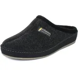 SCHAWOS Herren Filz Pantoffel 6030, Warmer Winter Hausschuh Mit Schurwoll-Futter, Feste Rutschhemmende Sohle, Anatomisch Geformtes Fußbett, Farbe: Schwarz (24W), Größe: 43 - 43 EU