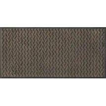 Wash+Dry Fußmatte, Duo Mocha 35x75cm, innen und außen, waschbar, Dunkelbraun