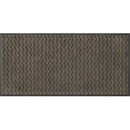 Wash+Dry Fußmatte, Duo Mocha 35x75cm, innen und außen, waschbar, Dunkelbraun