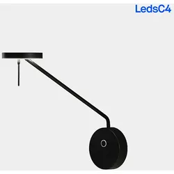 LEDS C4 LED Wand- und Leseleuchte INVISIBLE READER LARGE, 37.4cm, mit Touch-Dimmer, verstellbar, schwarz, 11.2W 2700K 511lm 94° LEDS-05-7383-05-05
