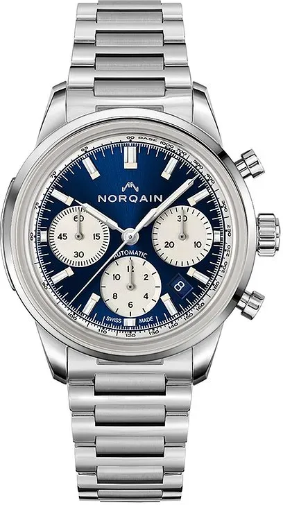 Norqain Unisexuhr Freedom 60 Chrono 40mm N2201S22C/A221/201SG - silber