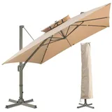 luxuskollektion Sonnenschirm Quadratisch 300 x 300 cm Grün