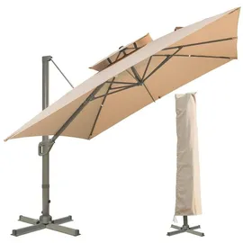 luxuskollektion Sonnenschirm Quadratisch 300 x 300 cm Grün