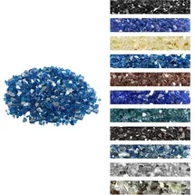 Vevor Feuerglas, 4,5 kg hochtemperaturbeständige Glassteine, 12,7 mm reflektierende Feuerstellen-Glasperlen, Feuerstelle Glasfelsen, Kaminglas, Feuerkristall, Feuerperlen, für Kamin, Pazifikblau