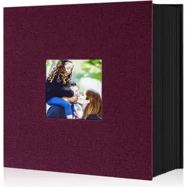 luxuskollektion Einsteck-Fotoalbum Fotobuch 1000 10x15 Fotos Leinenbezug Großes XXL Violett