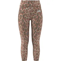 adidas Optime Essentials Workout Leopard 7/8 Leggings, (Hellbraun L