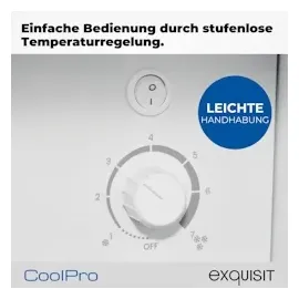 Exquisit Glastürkühlschrank, 280l Getränkekühlschrank mit LED, Umluft, 5 verstellbare Ablagen, CoolPro, GKS260-GT-430D schwarz