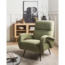 Beliani Sessel SVALOV Cord 72 x 71 x 70 cm Grün