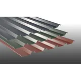 Trapezbleche 207/35, 0,75 mm, 25 my Polyester - Dachbleche aus verzinktem Stahlfeinblech - 8 Farben mit/ohne Vlies - 1070 x 1000 bis 7000 mm