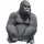 Kare DESIGN Deko-Objekt Gorilla Polyresin Schwarz
