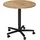 bümö Säulenhubtisch 80 x 74 x 80 cm Eiche schwarz/braun