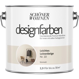 SCHÖNER WOHNEN Designfarben 2,5 l leichtes leinenbeige