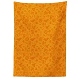 Abakuhaus Tischdecke Farbfest Waschbar Für den Außen Bereich geeignet Klare Farben, Orange Halloween-Kürbis-Schädel orange 140 cm x 200 cm