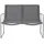 vidaXL Garten-Lounge-Set 4-tlg. grau 44351