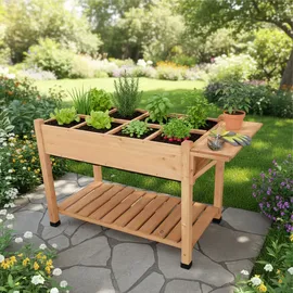 Relaxdays Hochbeet 128 x 81 x 56 cm Orange