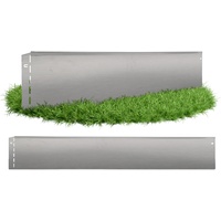 GartenAZ Rasenkante aus Metall - 7151 - Stahlblech feuerverzinkt, silberfarbig - 103, x 13 cm, Nutzlänge 10 m
