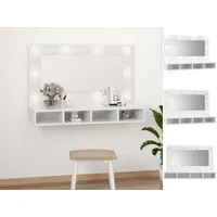 VidaXL Spiegelschrank mit LED Hochglanz-Weiß 90x31,5x62 cm