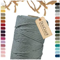 BooGardi Makramee Garn Grau 5 mm 100 m 2 St.